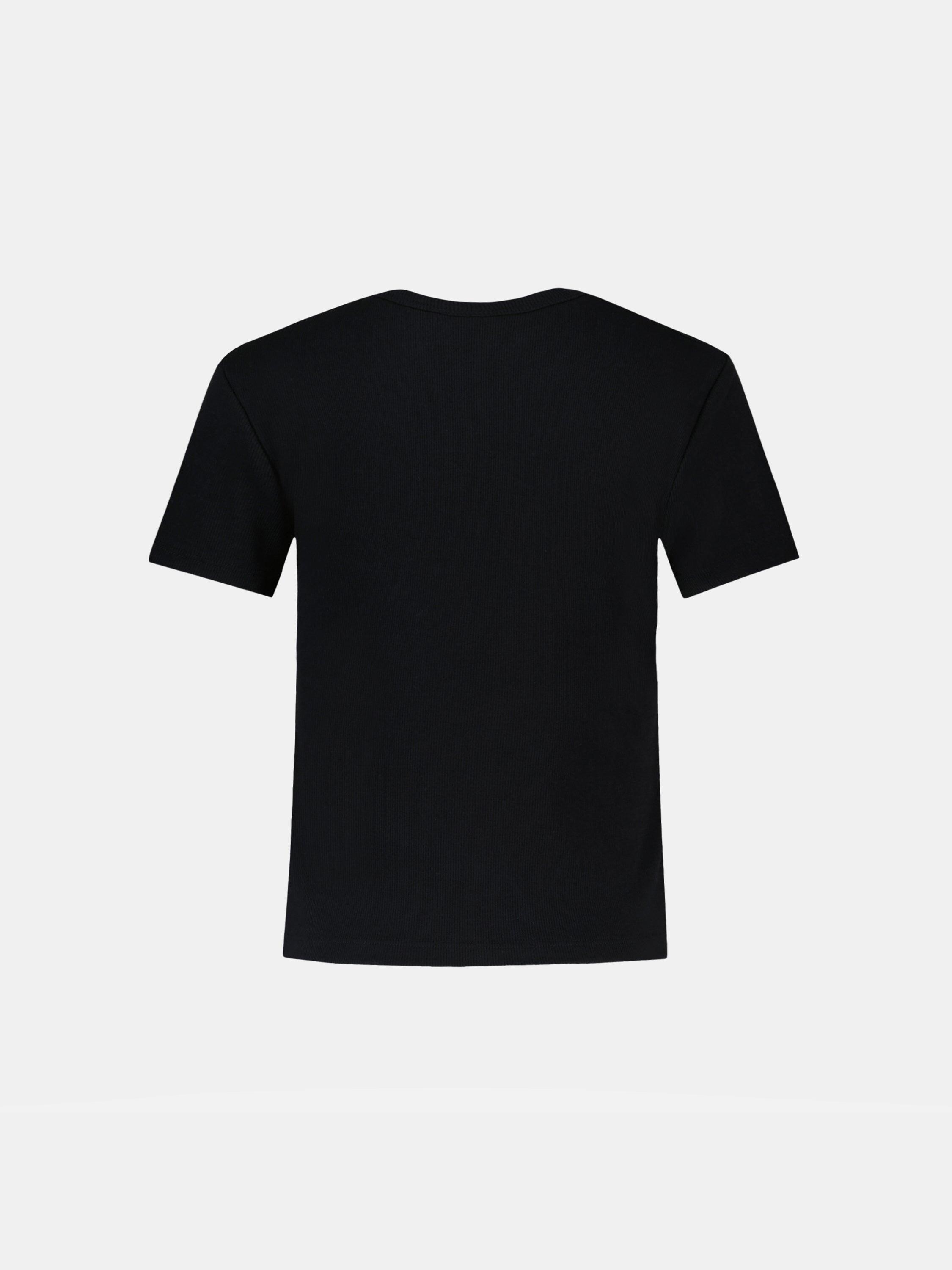 T-shirt crop Essentiel en jersey côtelé Essentiels ton/ton 3/5