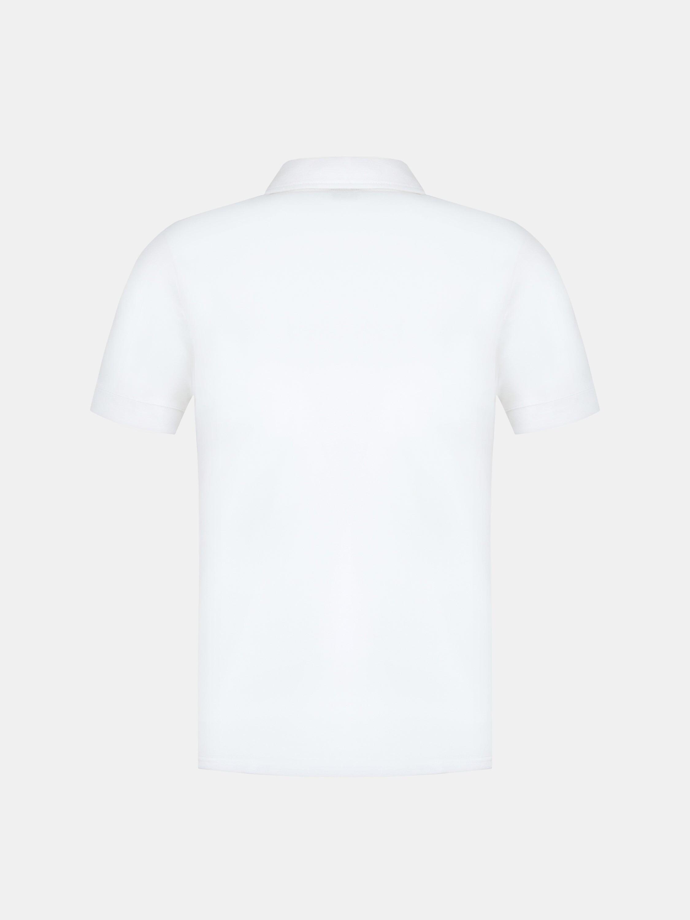 Polo en jersey double effet piqué avec détail tricolore HOMME Tricolores 3/5
