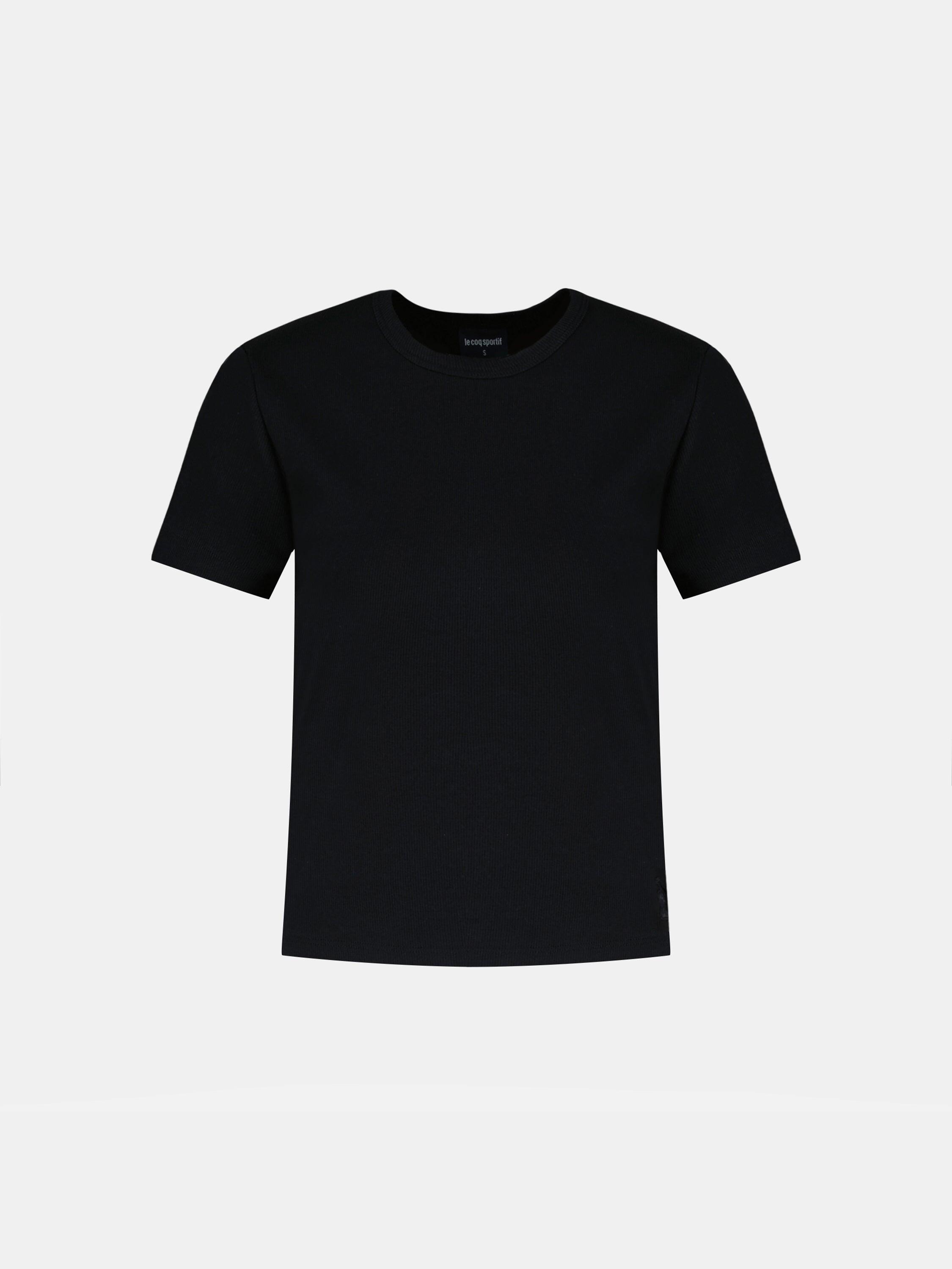 T-shirt crop Essentiel en jersey côtelé Essentiels ton/ton 2/5