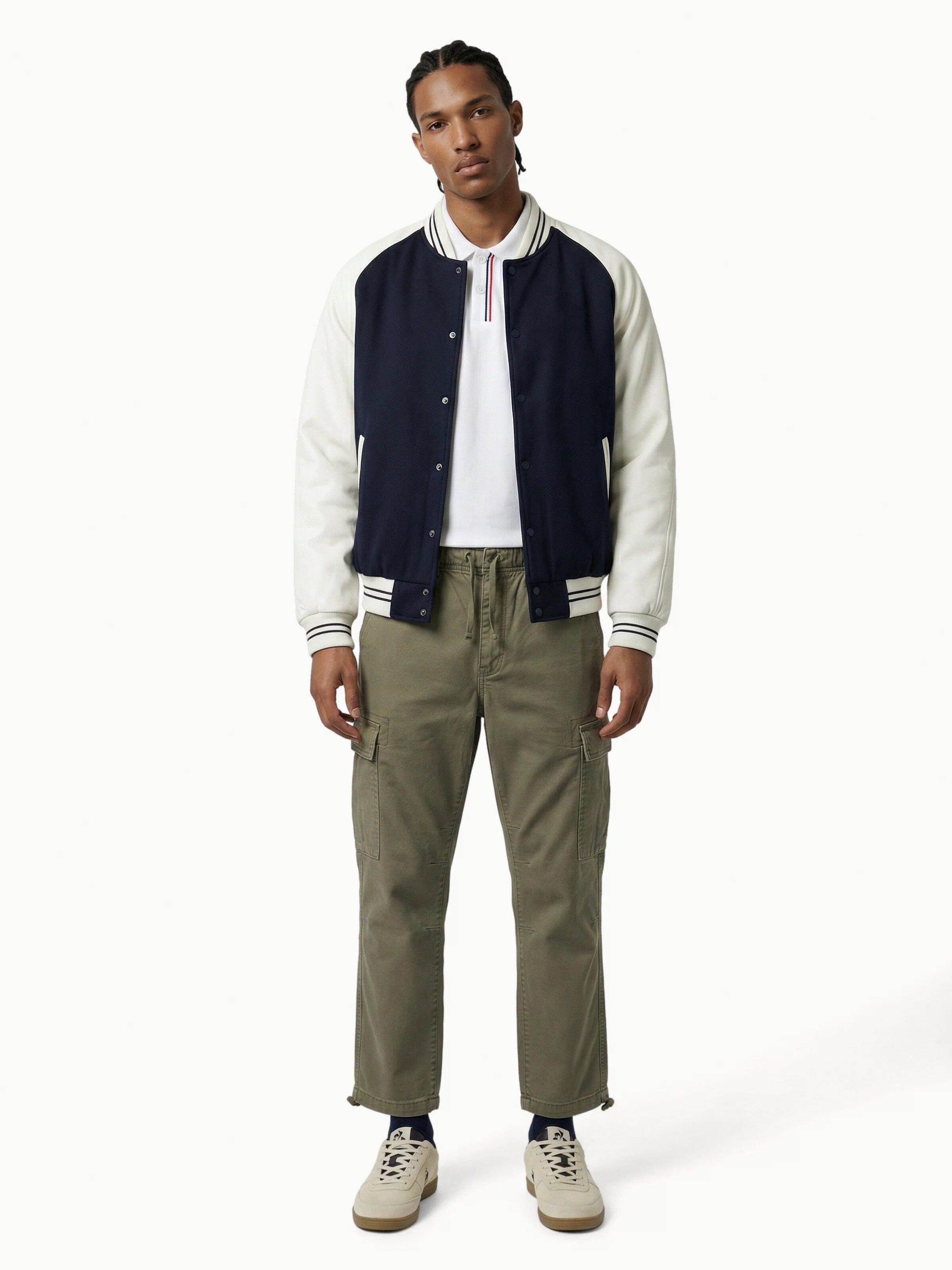 Polo en jersey double effet piqué avec détail tricolore HOMME Tricolores 4/5
