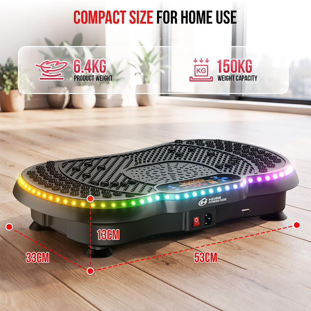 Plateforme Vibrante Fitness 200W - Perte De Poids - Enceintes Bluetooth - Charge Max 120 Kg