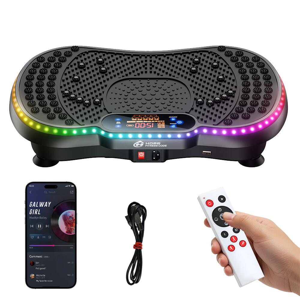 Fitness Plateforme Vibrante LED Bluetooth 200 Niveaux 2/4