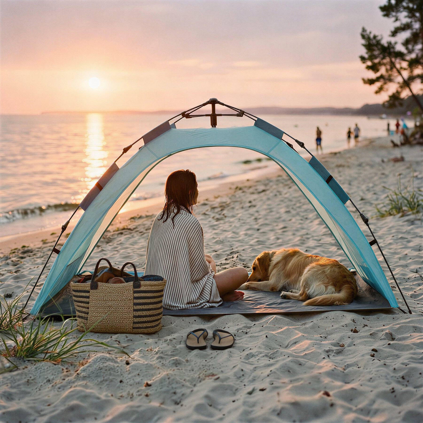 Strandtent met automatisch opzetmechanisme  NILS NC4802 4/7