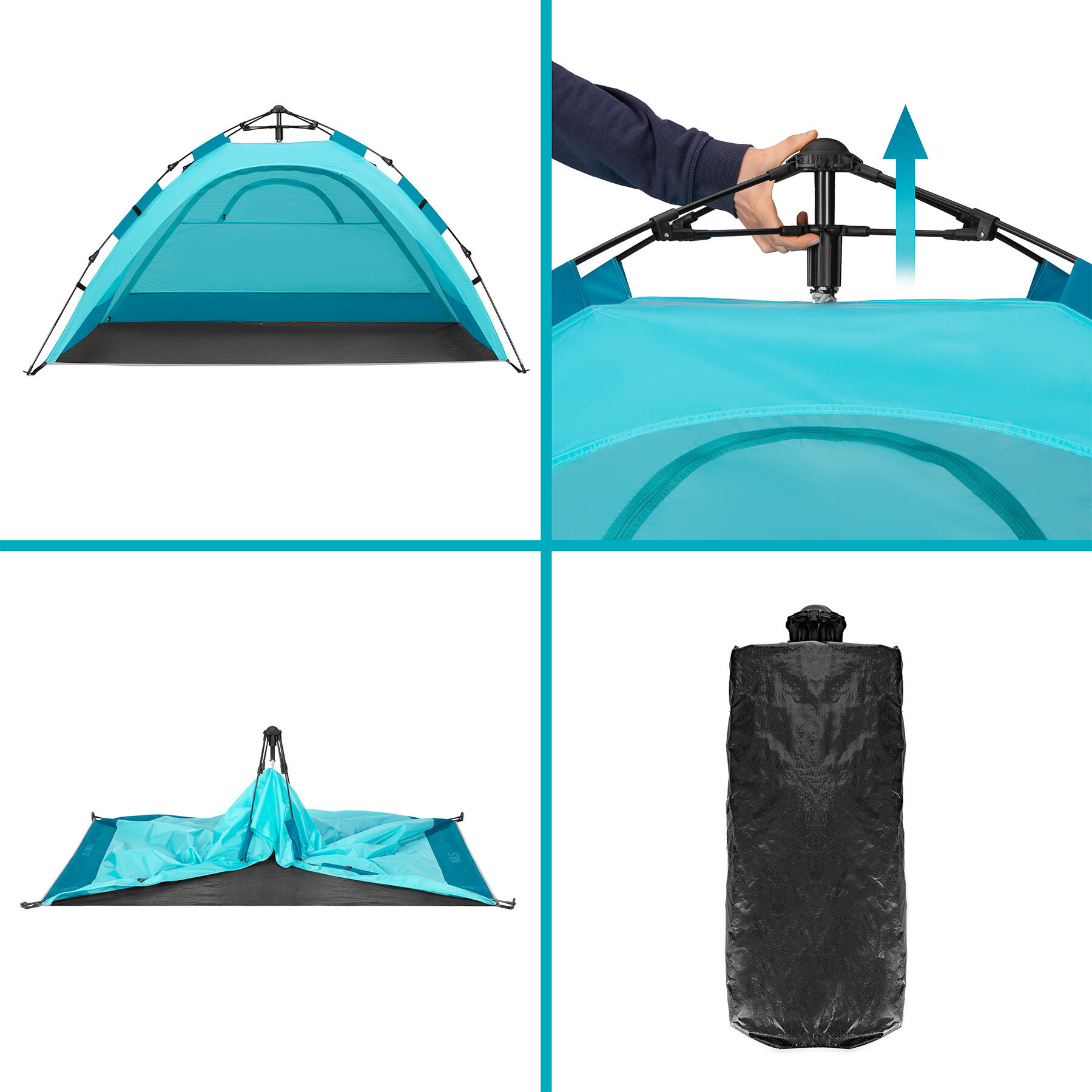 Automatisches Strandzelt mit UV-Schutz für Strand und Camping  NILS NC4802 4/7