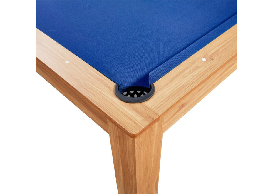 Table de billard convertible 7FT Prego bois clair tapis bleu royal 3/7