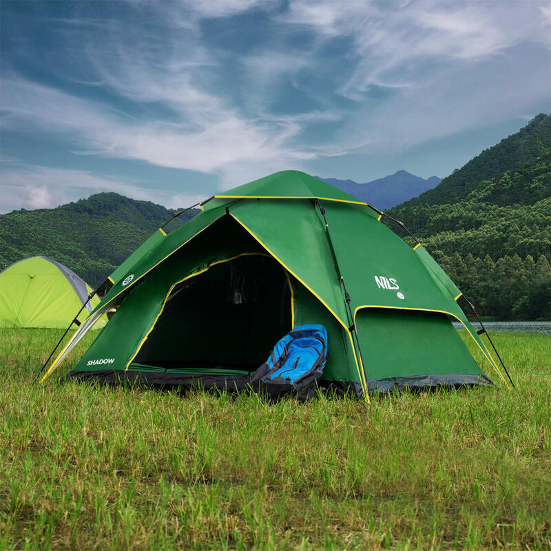 Cort turistic automat  Shadow 2 pentru 3 persoane, impermeabil, NC4801 NILS CAMP