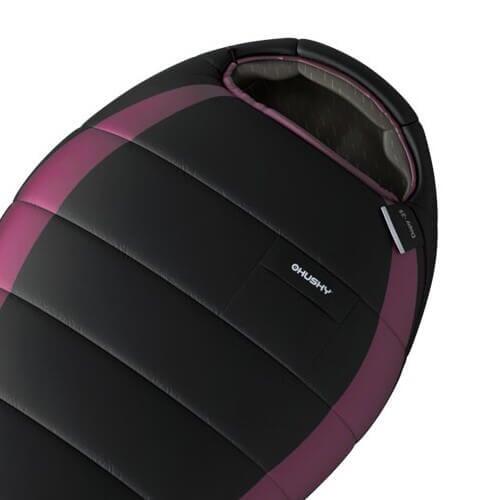 Sacco a pelo a mummia per donna Drape -20°C 200 x 80 cm - Nero/Viola 3/4