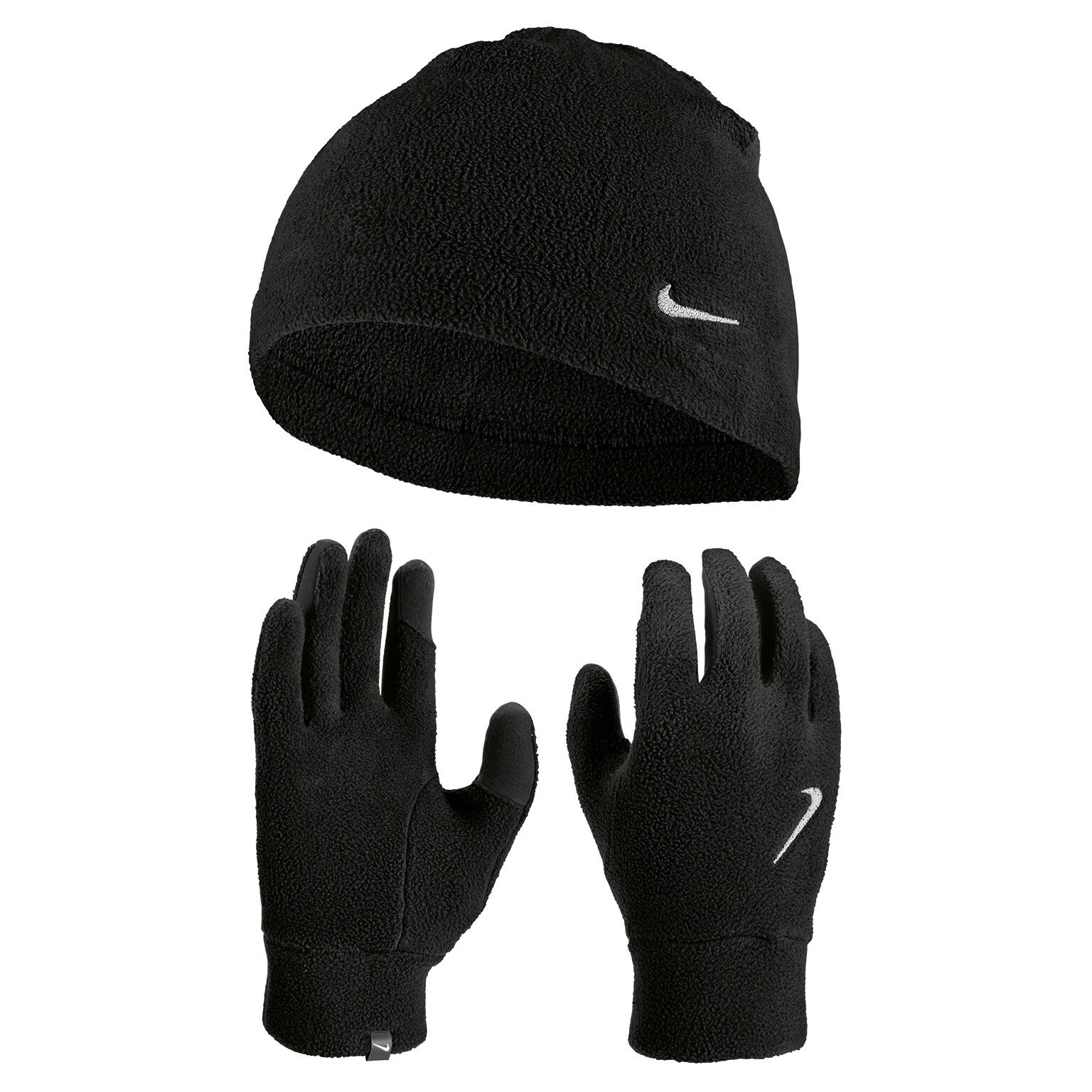 Set di guanti e berretto da donna Nike Fleece 1/3