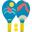 Set tenis de plajă - 2 palete + 2 mingi - Albastru/Galben