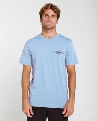 T-shirt heren streamline diamond standard tee - faded denim