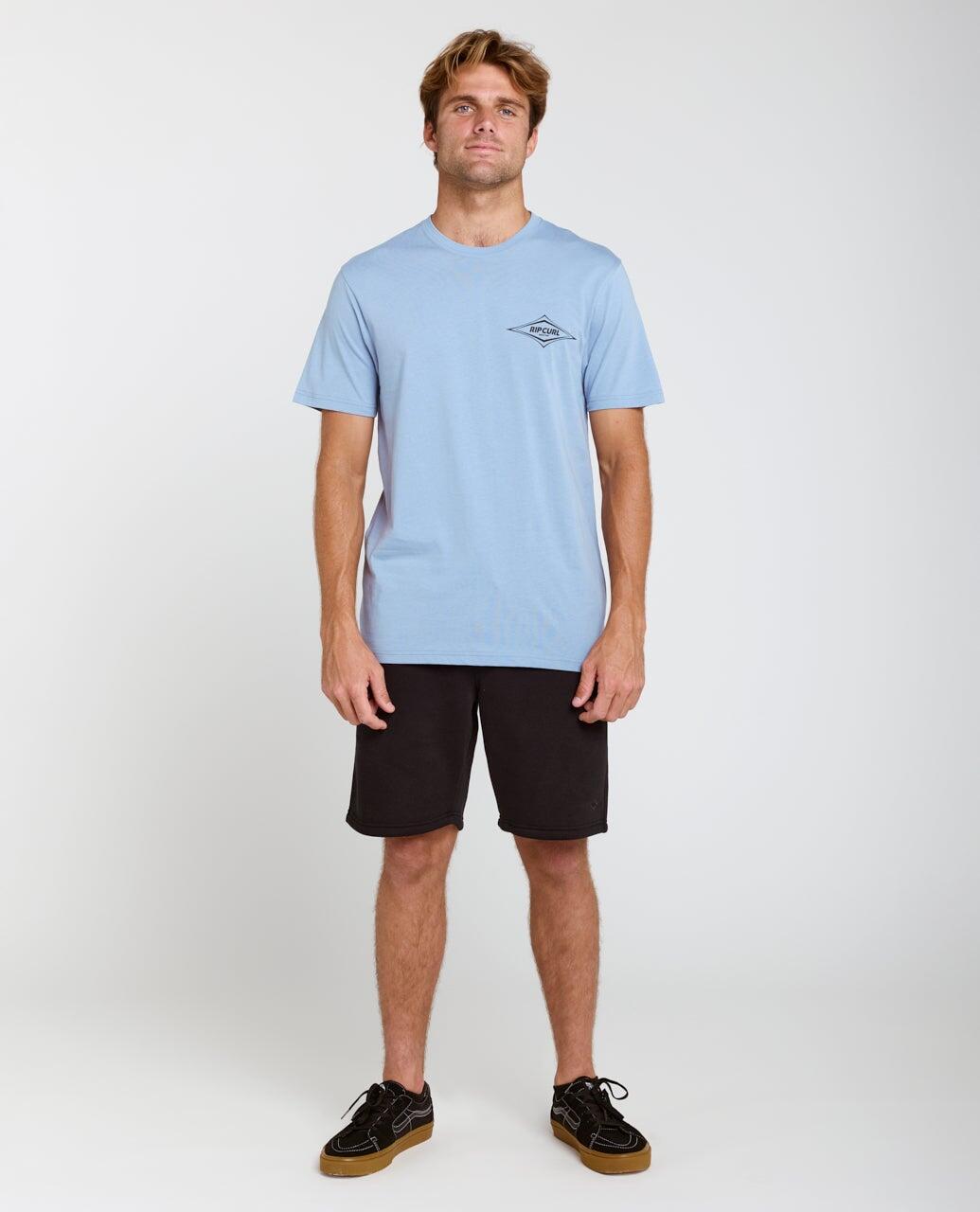 T-shirt Uomo Streamline Diamond Standard Tee - Faded Denim 4/7