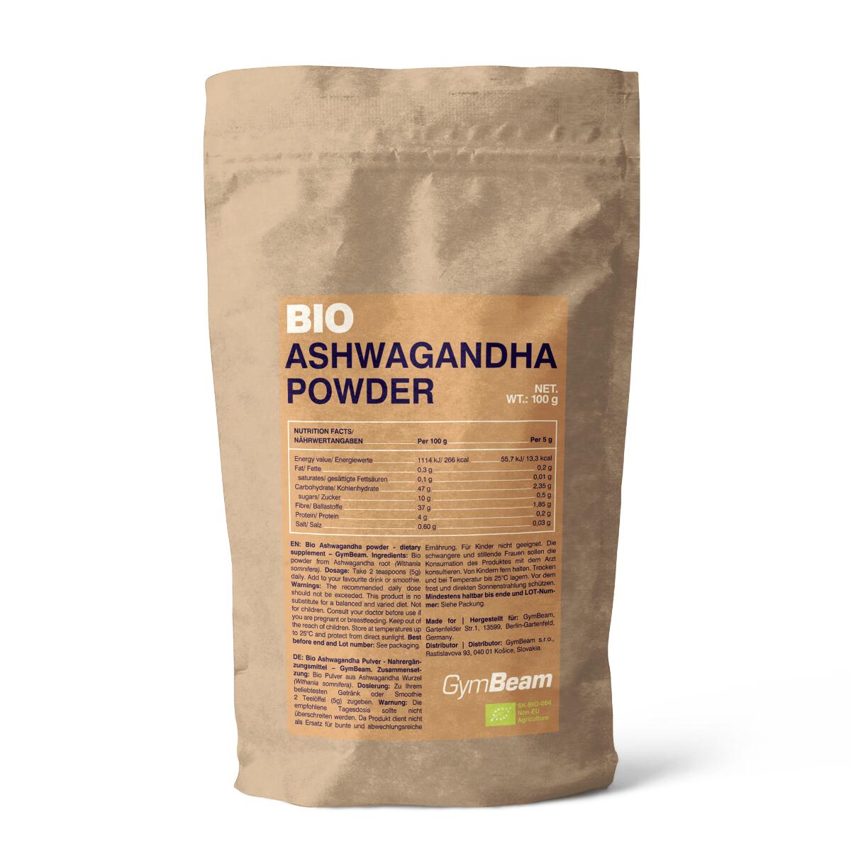 GYMBEAM Ashwagandha prášek BIO 100 g