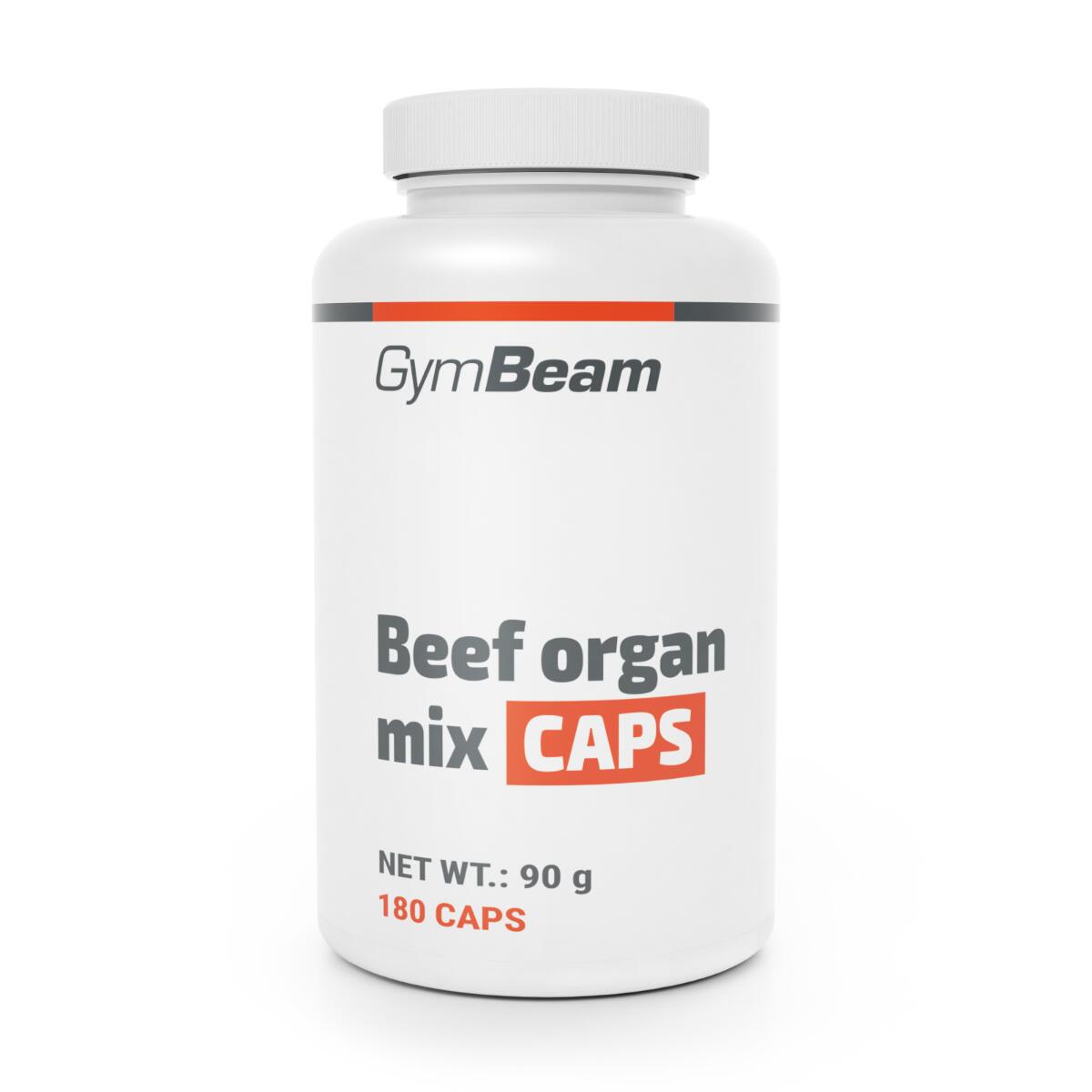 GYMBEAM Směs hovězích orgánů kapsle BIO grass-fed