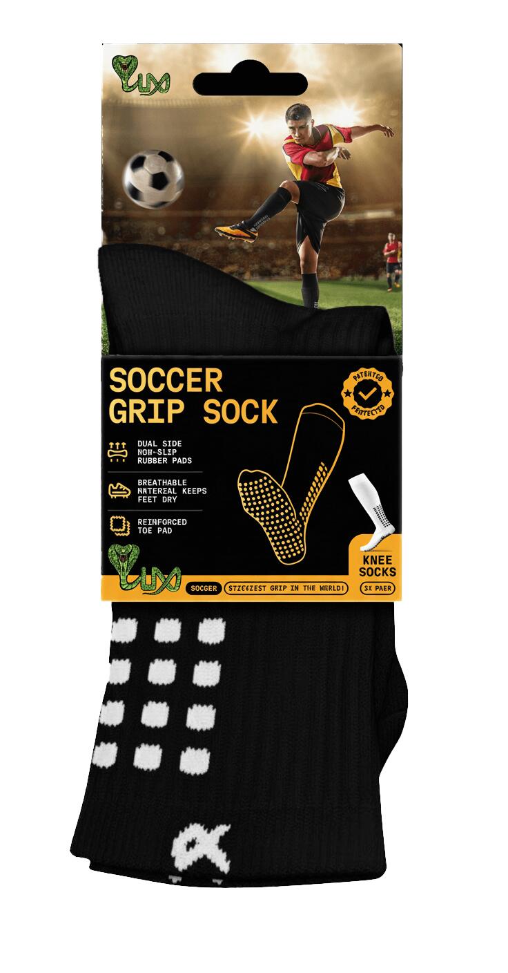 Grip-Socken Football Kniestrümpfe - Schwarz - LUX - Schwarz 2/7