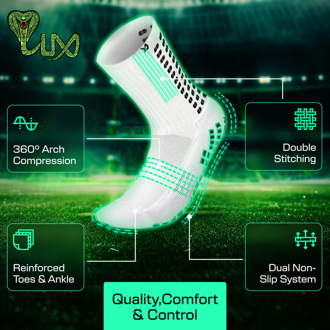 Grip Socks Football – Calf Socks Multipack White 3/8