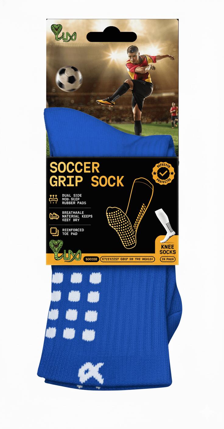 Voetbalsokken met Grip – Kniehoogte – Blauw 2/7