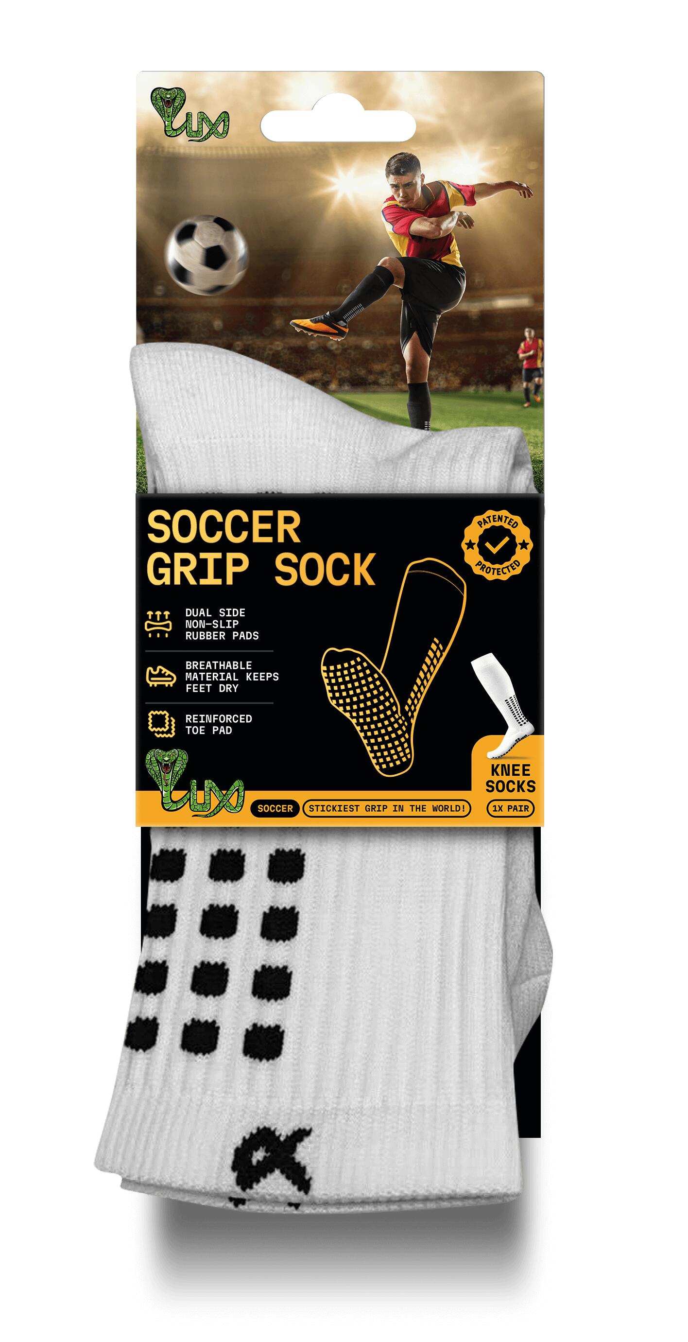 Voetbalsokken met Grip – Kniehoogte – Wit 2/7