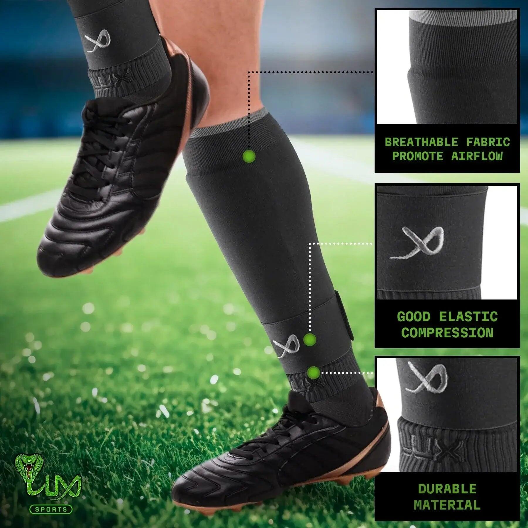 Manches de football - Noires - LUX - Noir / Petit 6/6