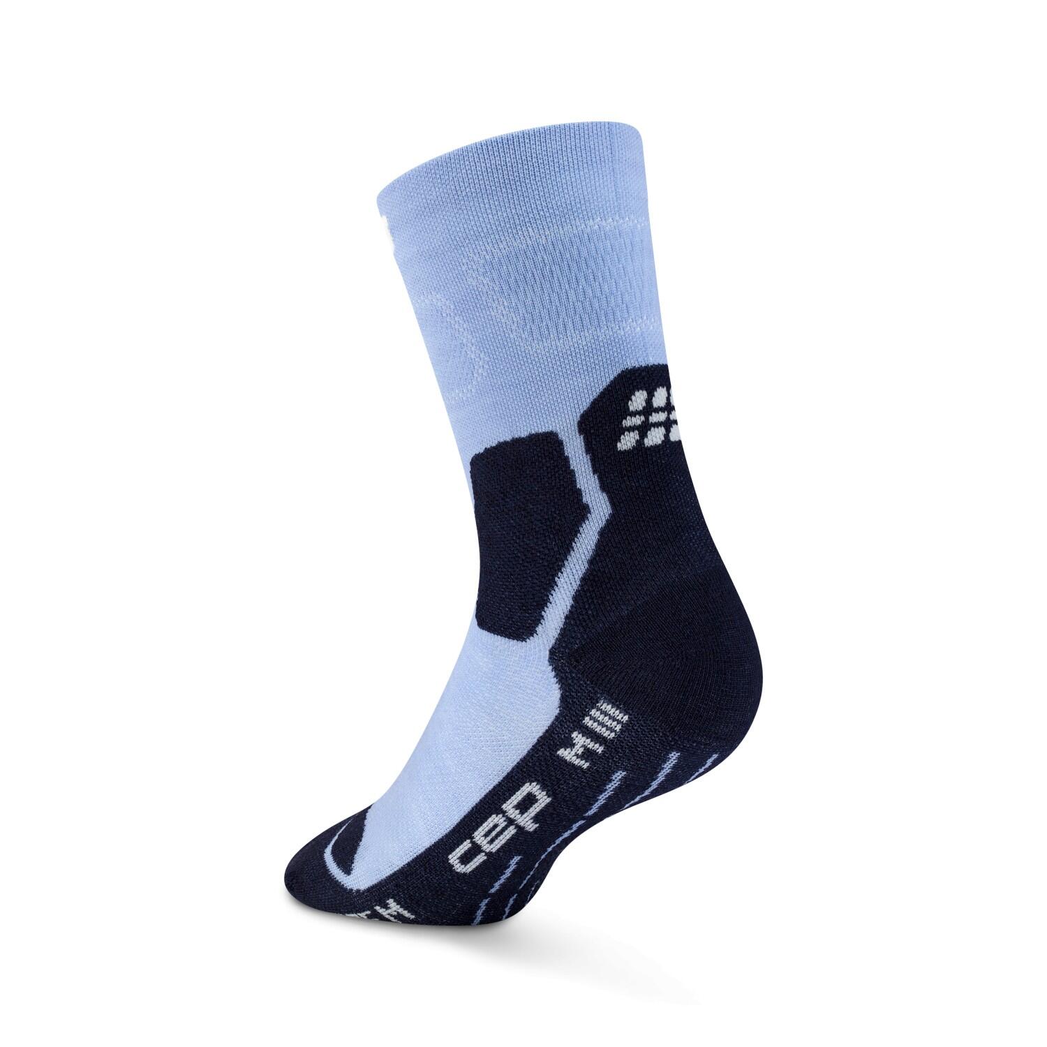 CEP Hiking Light Merino Mid-Cut Compressie - Lichtblauw/Donkerblauw - Dames 4/5