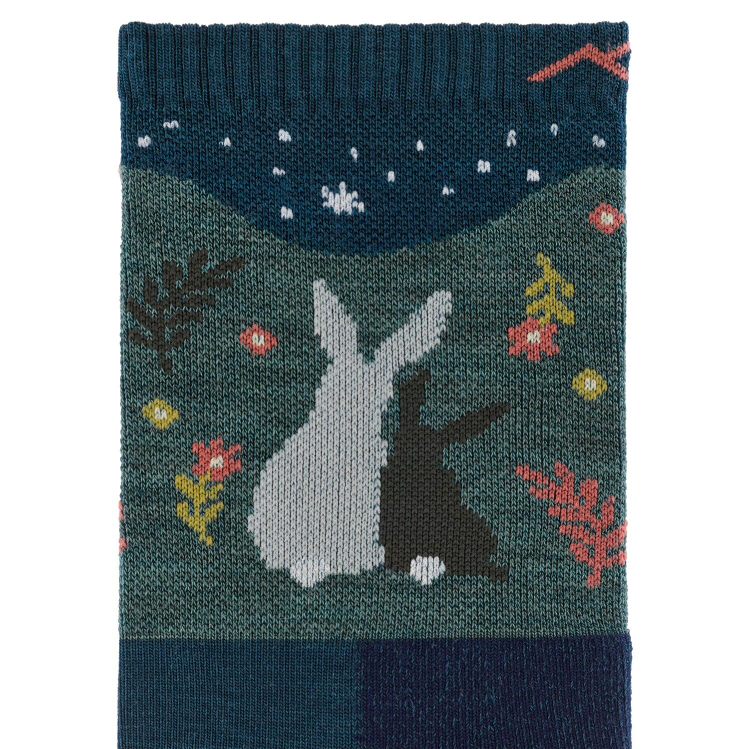 Ladies Merino Wool Animal Patterned Hiking Boot Socks 6/7