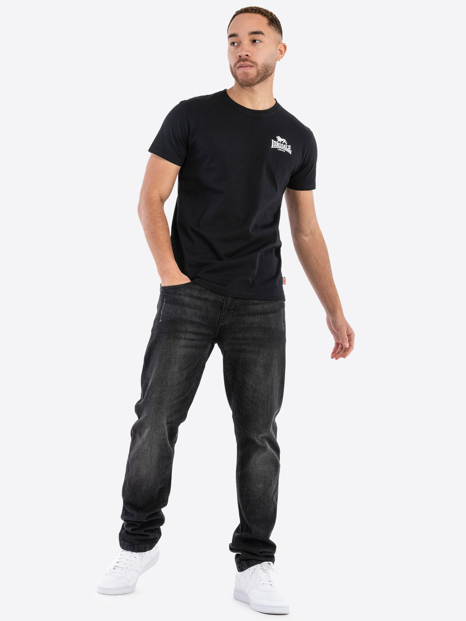 LONSDALE Herren T-Shirt normale Passform WHITENESS 3/5