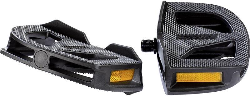 Ergotec Kunststoffpedal EP-1 schwarz, 9/16", mit Reflektoren 2/4