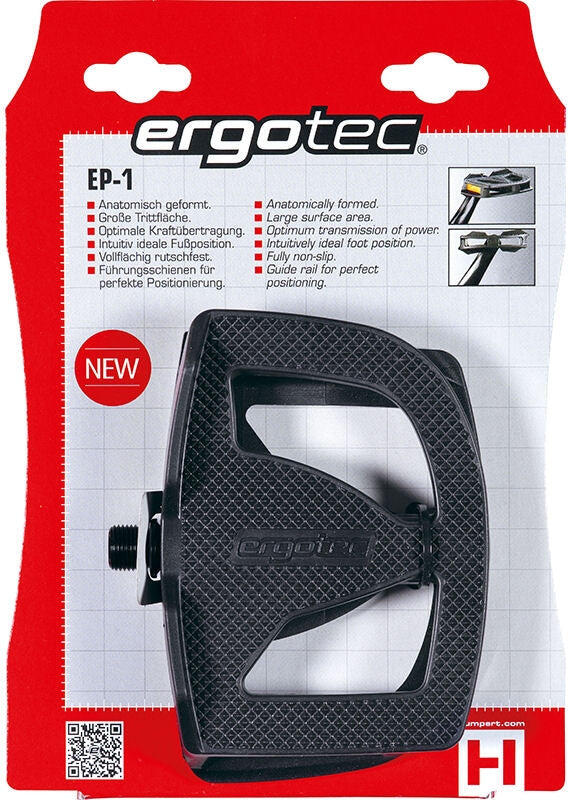 Ergotec Kunststoffpedal EP-1 schwarz, 9/16", mit Reflektoren 4/4