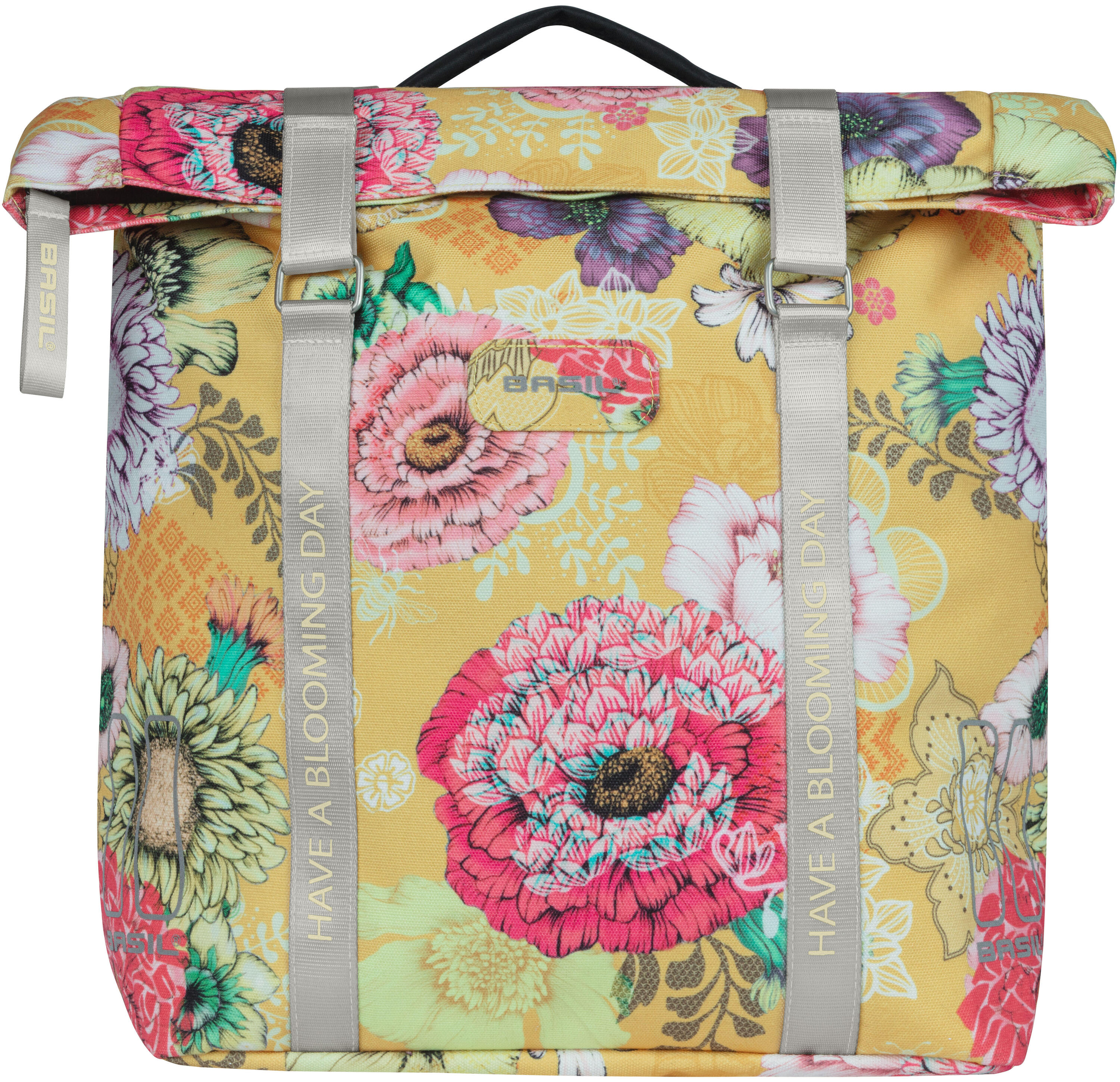 Basil Bloom Field Double Bicycle Bag, Waterproof, Honey Yellow, 35L 6/6