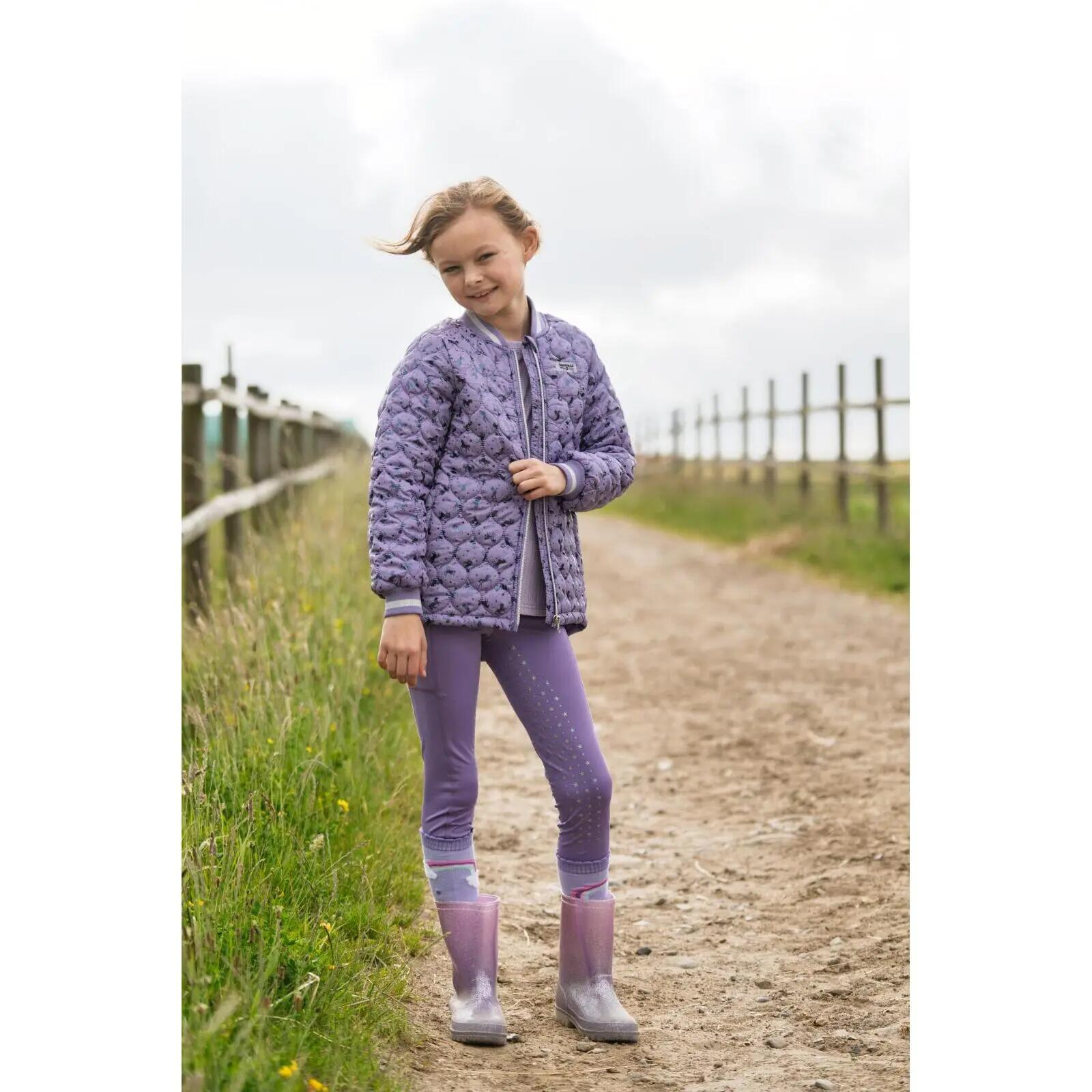 Dziewczęce legginsy jeździeckie z pełną przyczepnością Equipage Molly Glitter 5/5