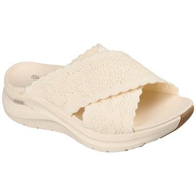 Slaan skechers arch fit 2.0 sandal-still the, beige, dames