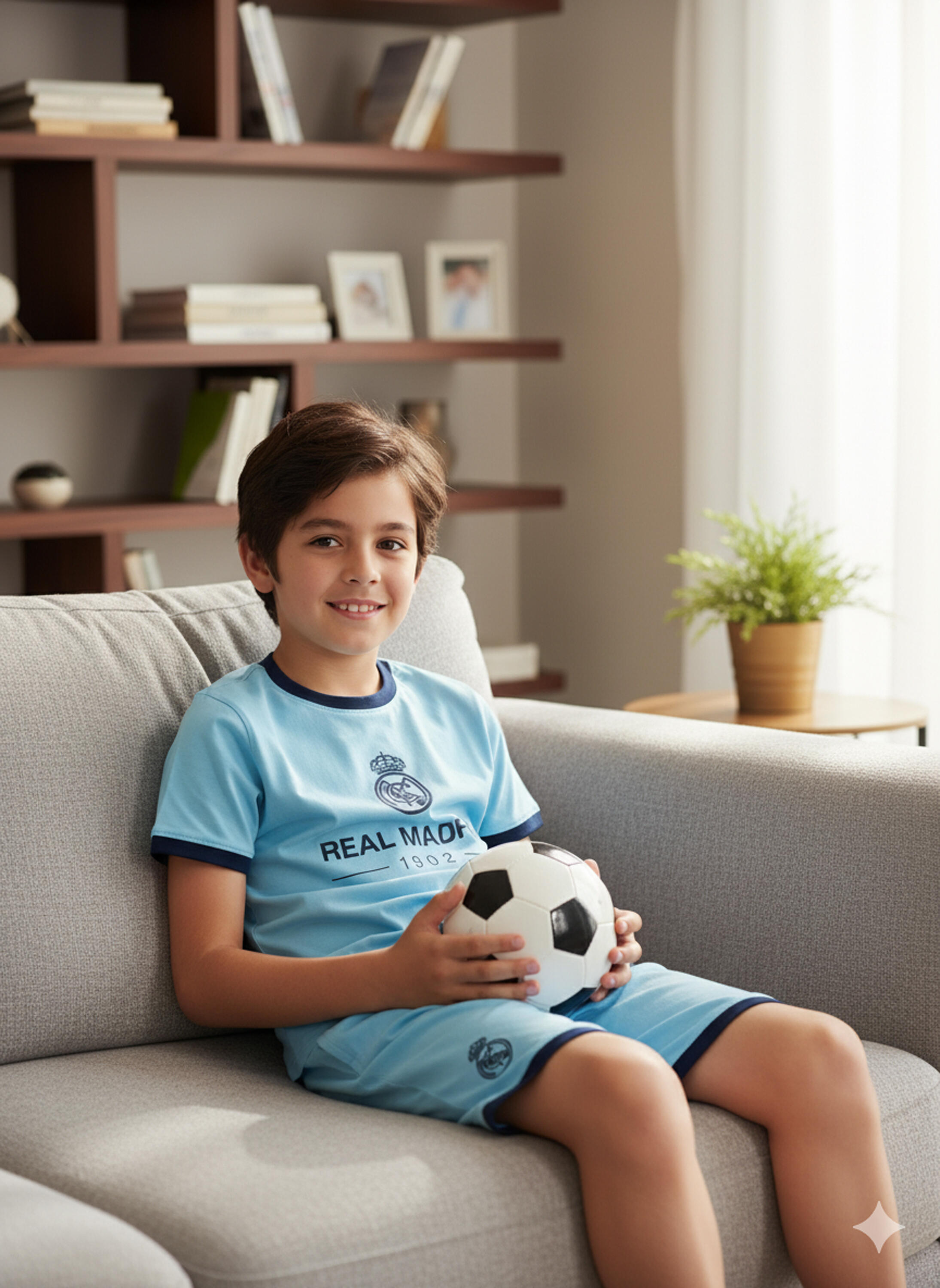 Ensemble T-shirt short Real enfant garçon - Collection officielle  REAL MADRID 3/5