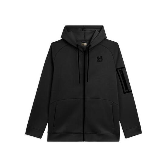 Sweat-shirt à capuche à fermeture éclair intégrale en tissu technique
