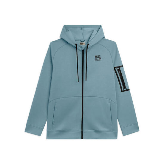 Sweat-shirt à capuche à fermeture éclair intégrale en tissu technique