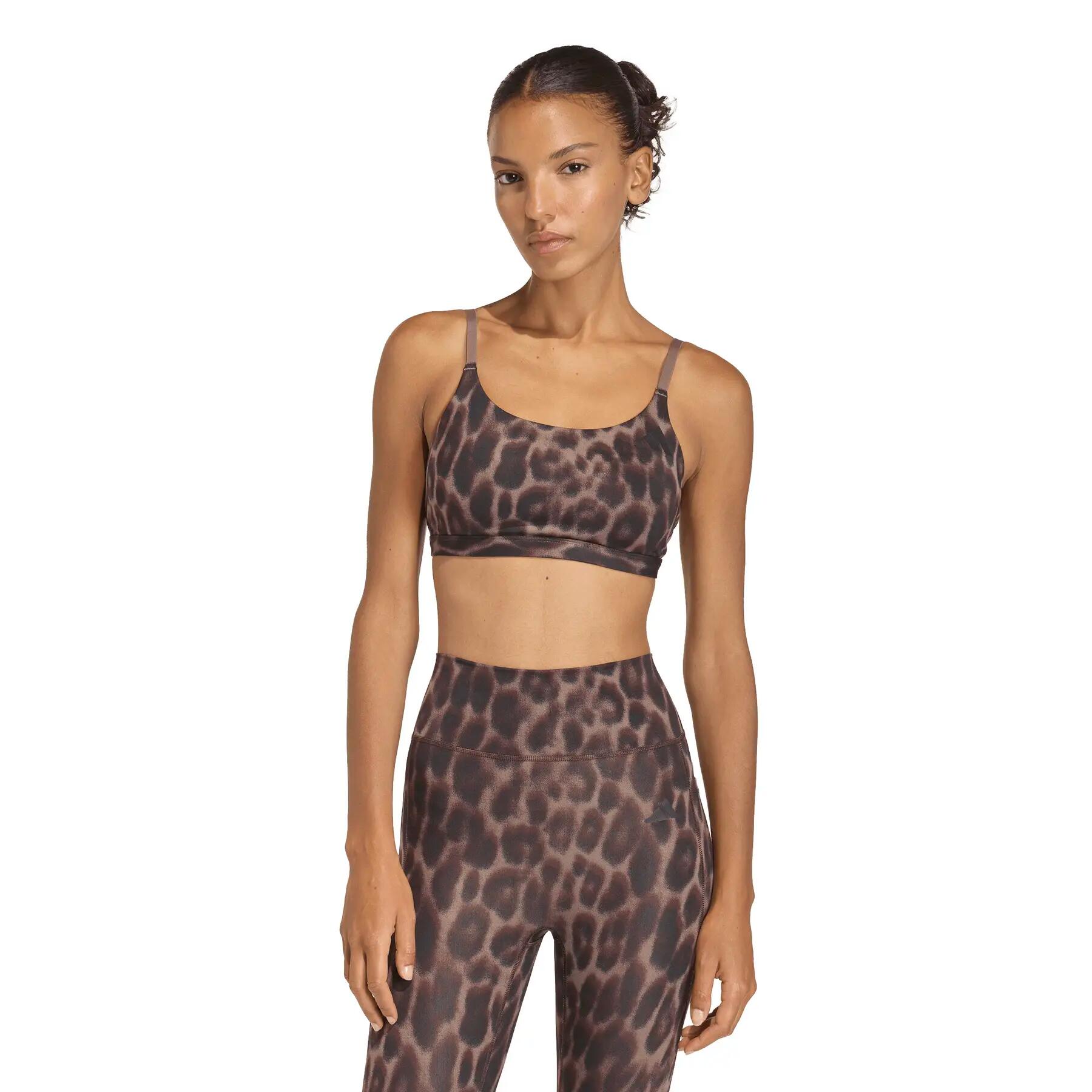 Damen-Sport-BH adidas Optime Essentials Leopard 3/7