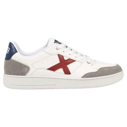 Zapatillas Munich Blancas Burdeos y Marino Legit Man de Estilo Tenis Clásico