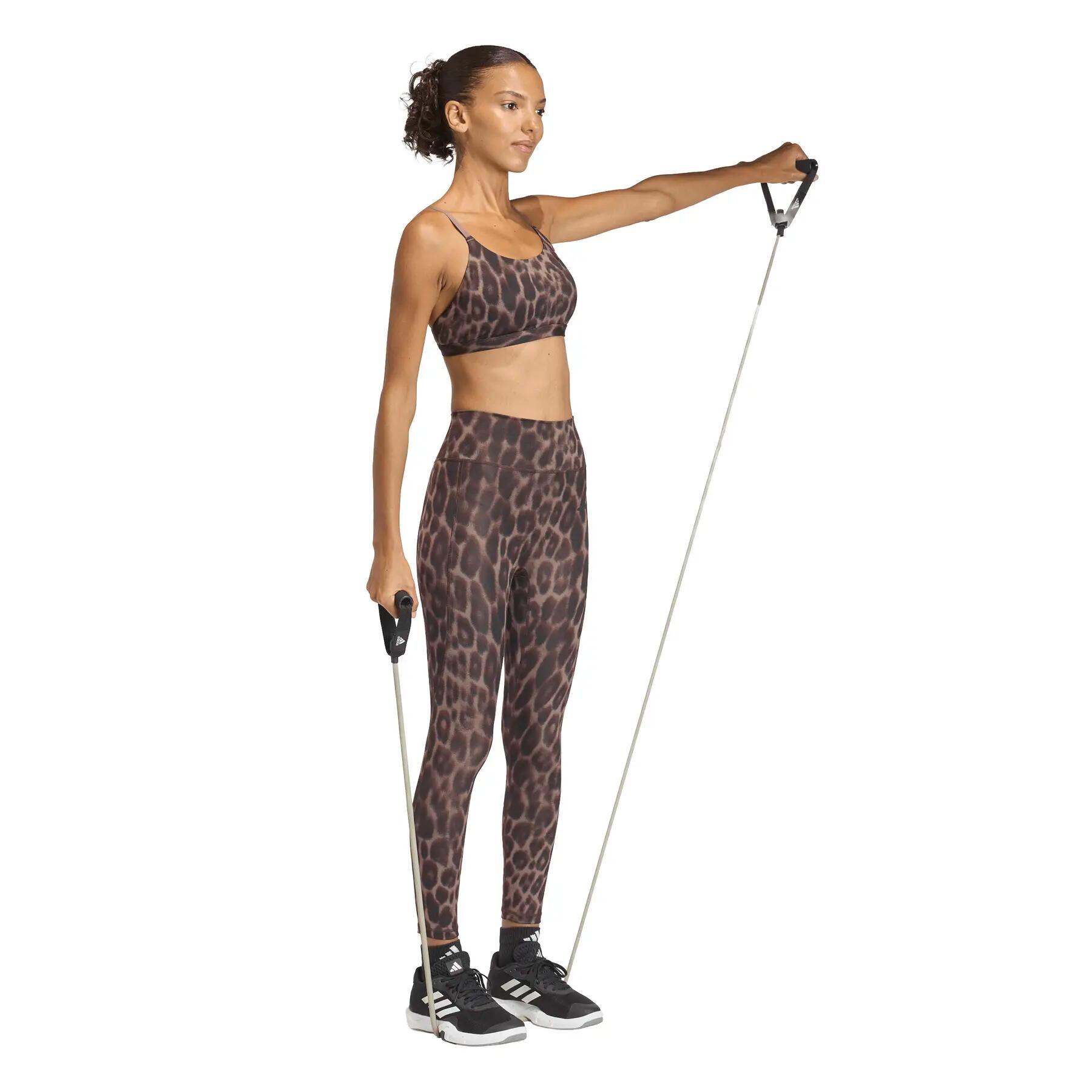 Damen-Sport-BH adidas Optime Essentials Leopard 5/7