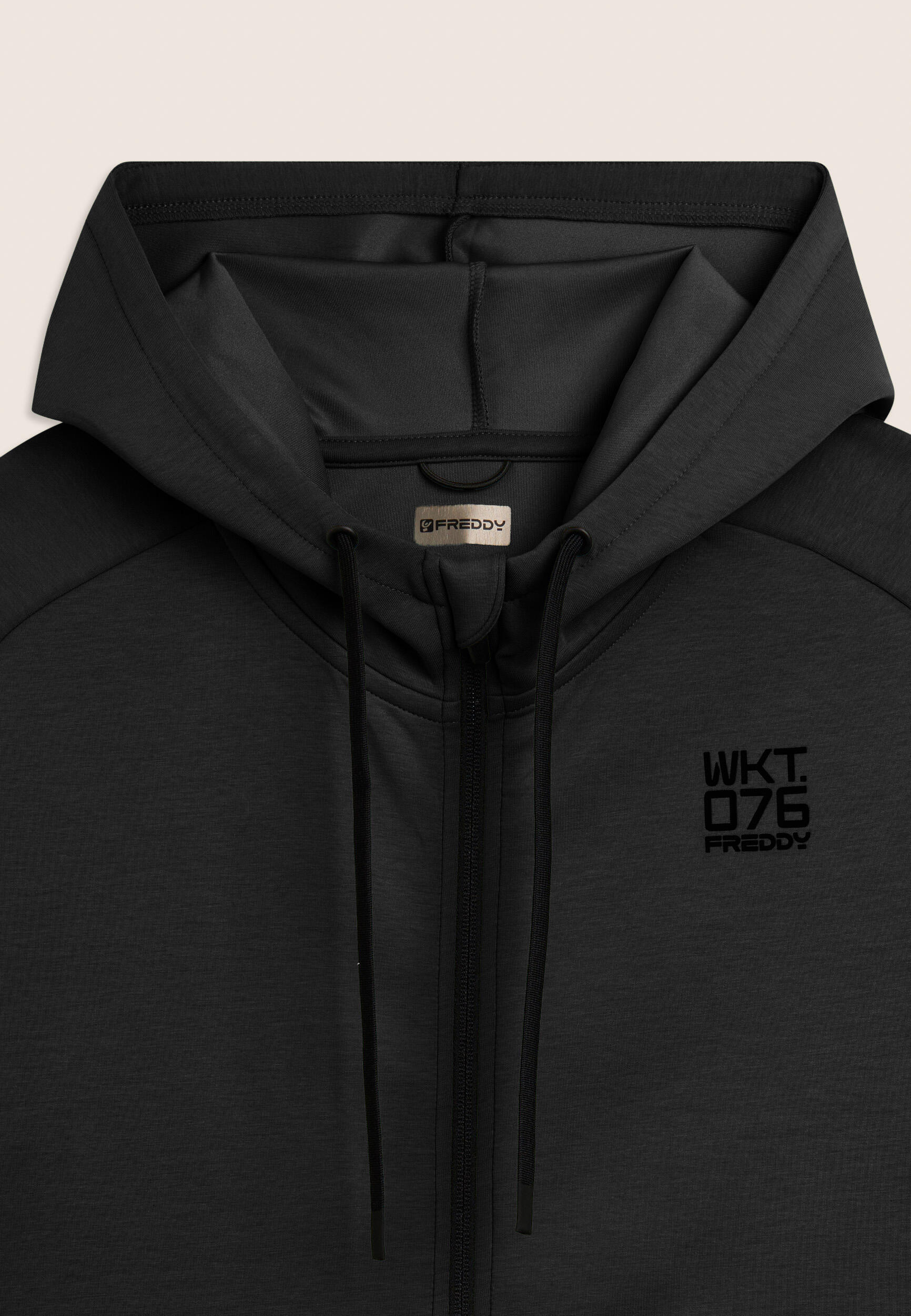 Sweat-shirt à capuche à fermeture éclair intégrale en tissu technique 3/3