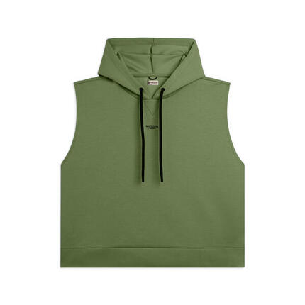 Sweat-shirt à capuche sans manches en tissu technique