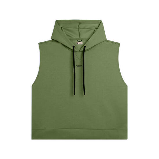 Sweat-shirt à capuche sans manches en tissu technique