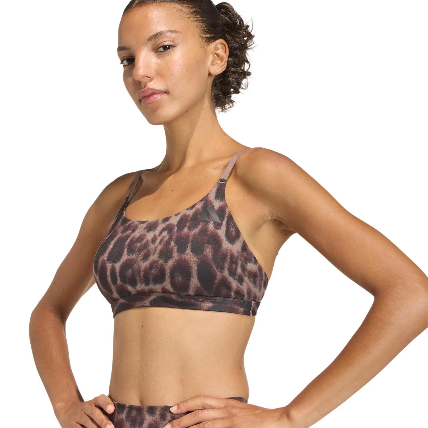 Damen-Sport-BH adidas Optime Essentials Leopard 6/7