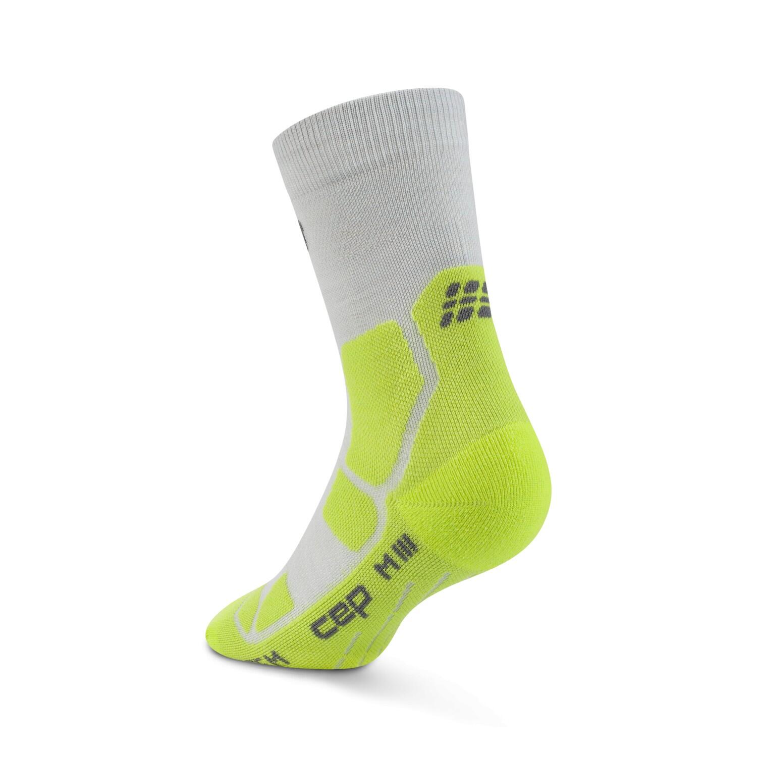 CEP Hiking Merino Mid-Cut Compressie - Neongeel - Heren(39/42) 3/4