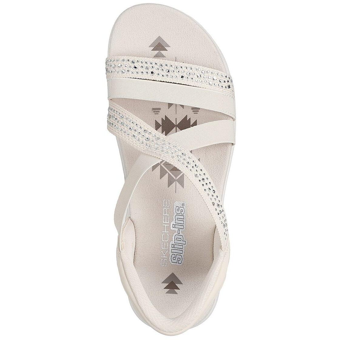 Sandalen Skechers Reggae Slim - Summer Sparkle, Beige, Dames 2/5