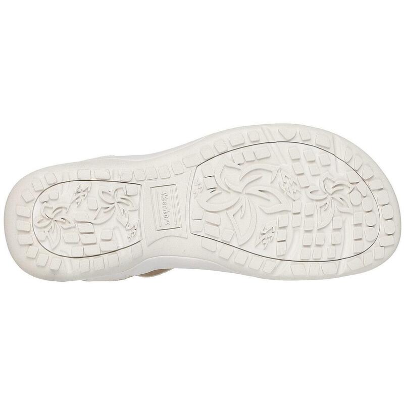 Sandale femei Skechers Reggae Slim - Summer Sparkle, Bej