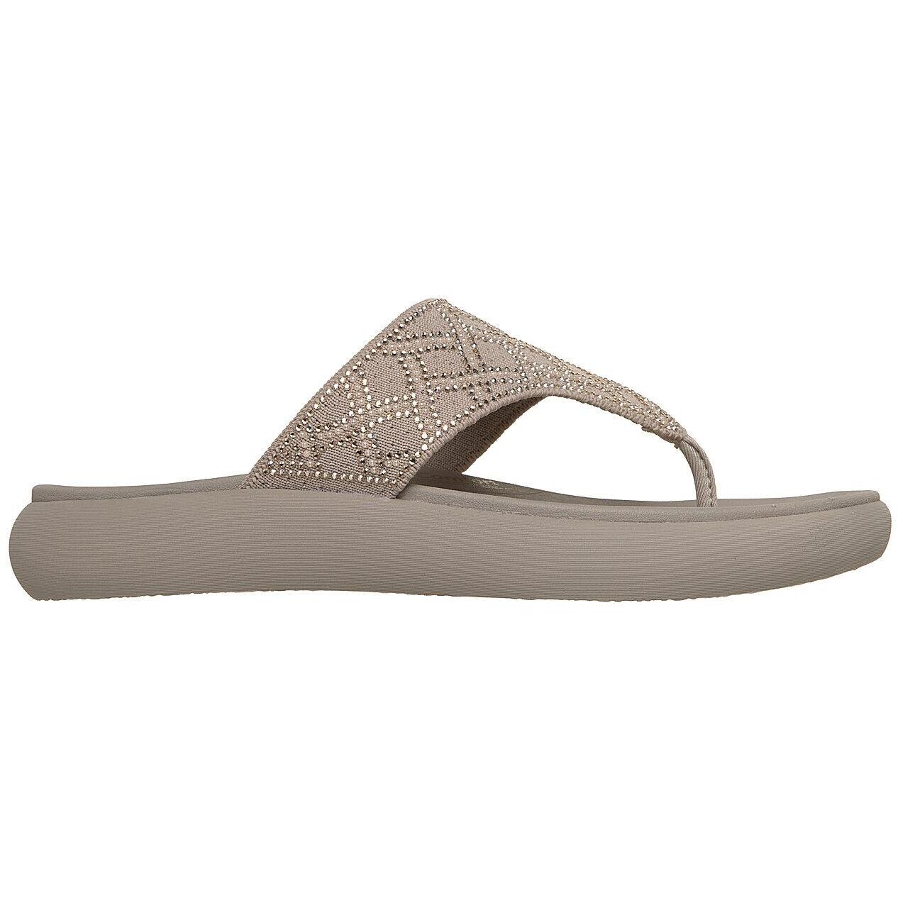 Gifles Skechers Asana Luxe, Beige, Femmes 3/5