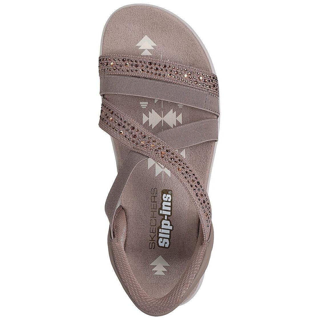 Sandalen Skechers Reggae Slim - Summer Sparkle, Bruin, Dames 2/5