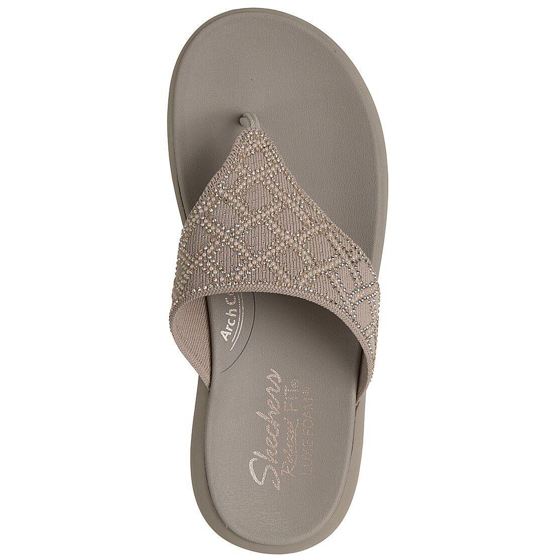 Gifles Skechers Asana Luxe, Beige, Femmes 2/5