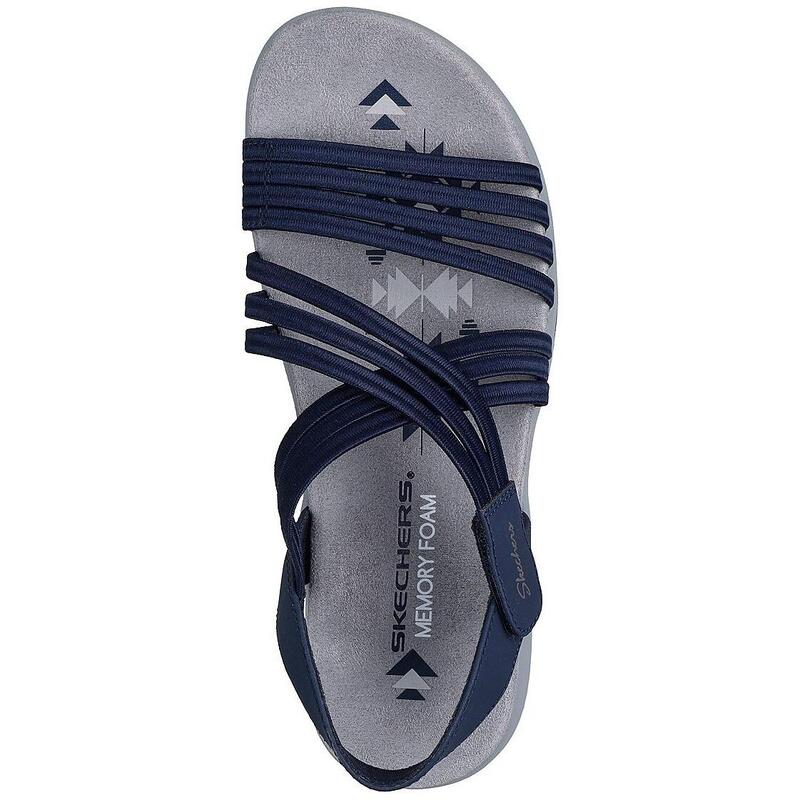 Sandale femei Skechers Reggae Slim - Sunnyside 2.0, Albastru