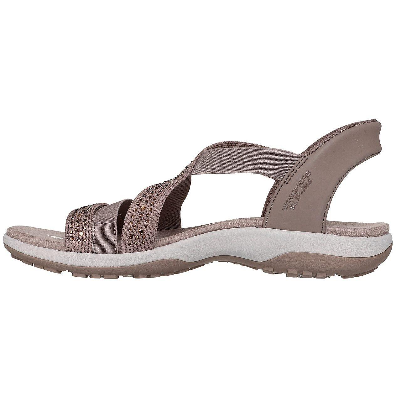 Sandalen Skechers Reggae Slim - Summer Sparkle, Bruin, Dames 5/5
