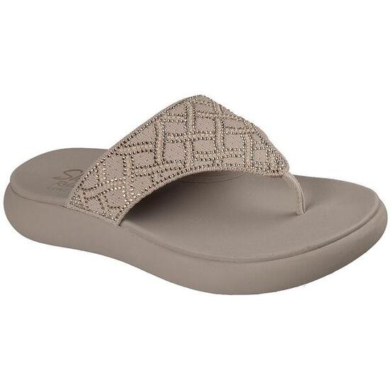 Gifles Skechers Asana Luxe, Beige, Femmes