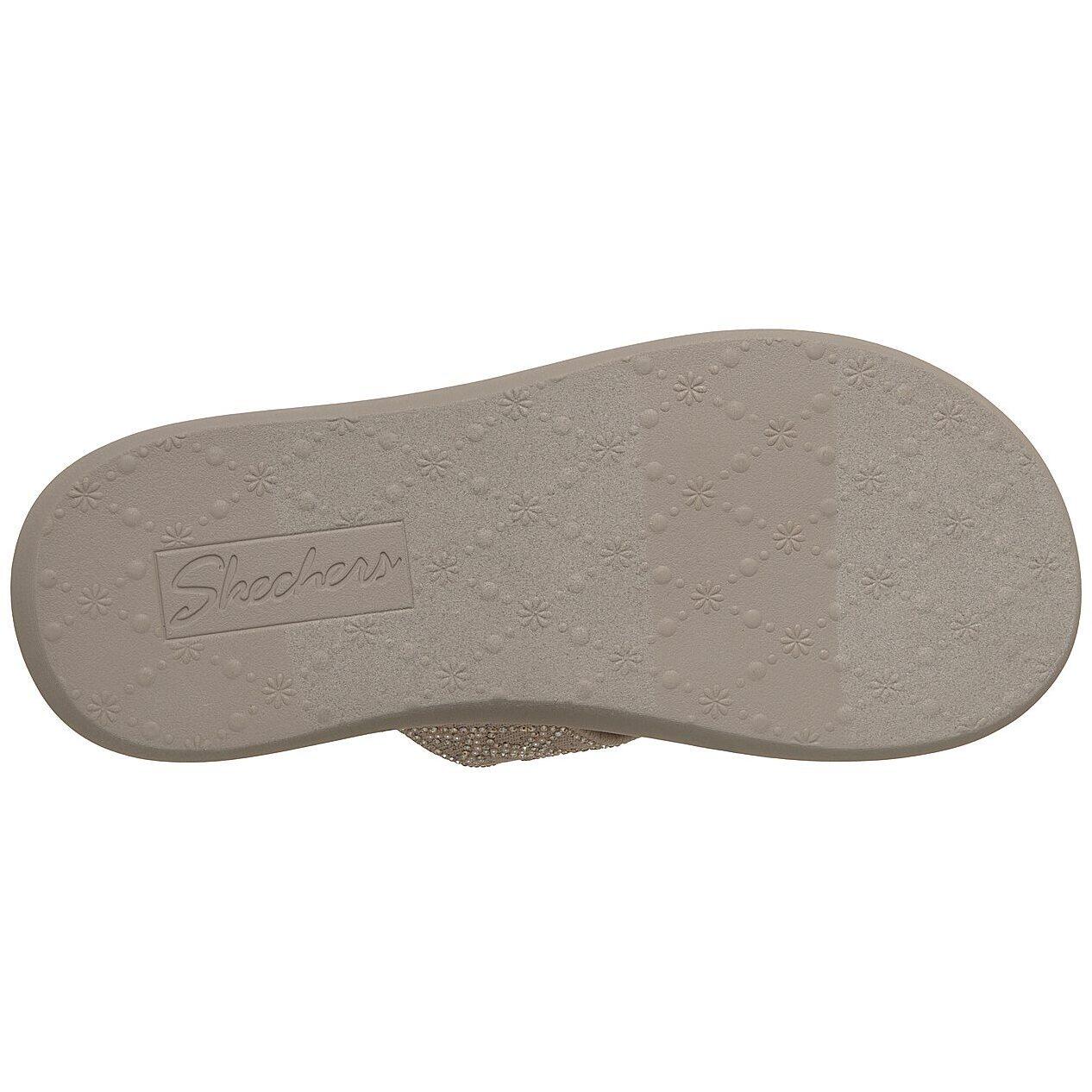 Gifles Skechers Asana Luxe, Beige, Femmes 4/5